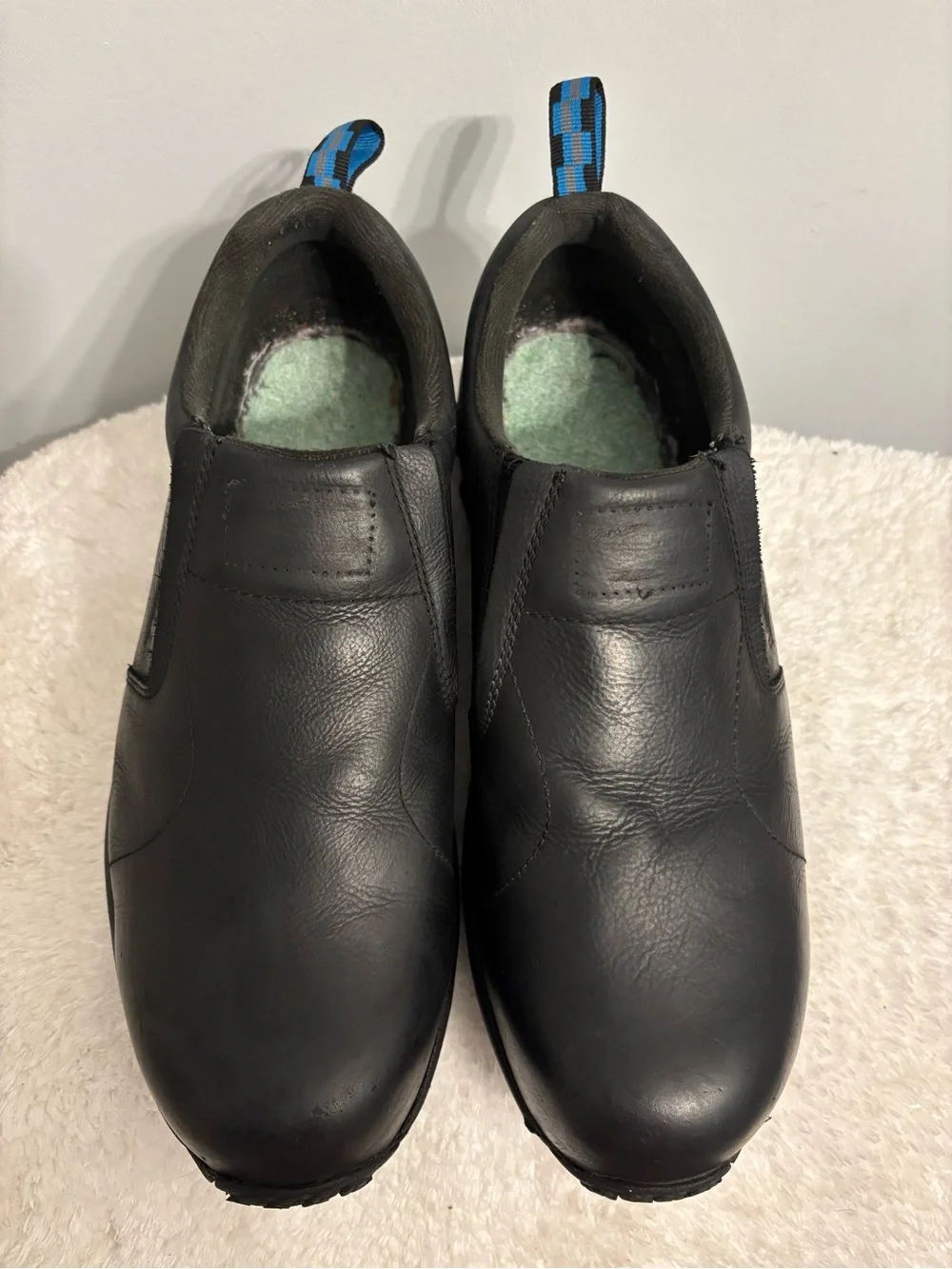 Men's Black Slip-On Leather Shoes - Casual Comfort